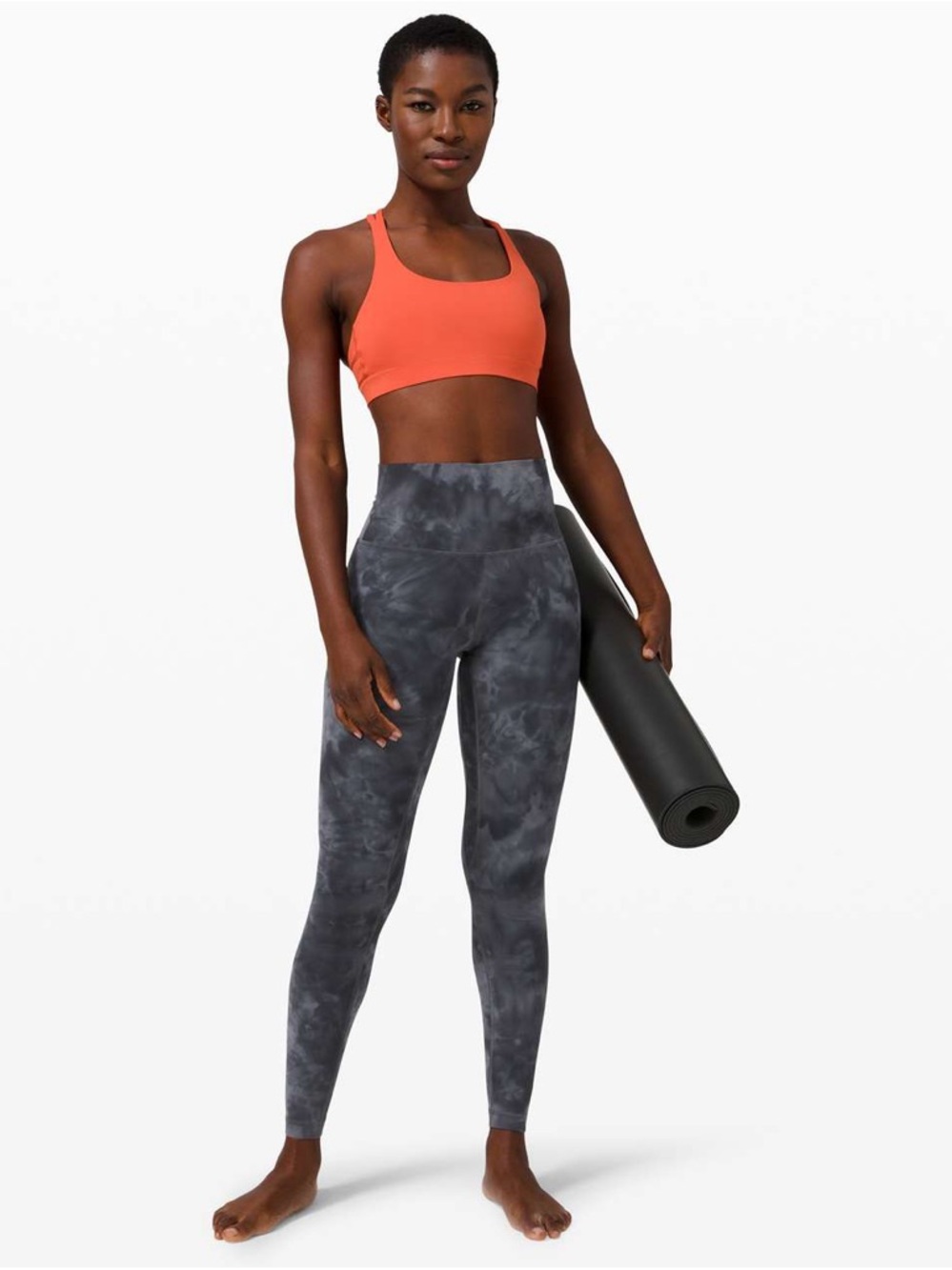 Lululemon Align Diamond Dye 28” Tights in Pitch Graphite Grey, size 6